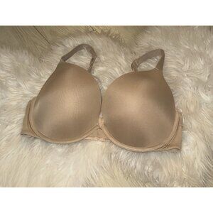Cacique Boost Plunge Bra Lightly Padded Underwire Womens 38DD Beige